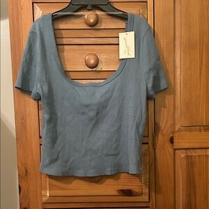 Universal thread Scoop Neck Top - Dusty Blue